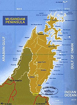 Полуостров Мусандам (карта)